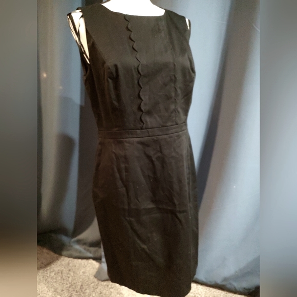 NWT Talbots brand size 10P little black dress with scallop pattern detail on top - Picture 7 of 10